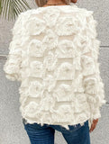 Fringe Ruffle Sleeve Shimmer Blouse_CWTBLL02119