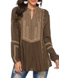 Embroidered Loose Shrimp Skin Shirt for Women_CWTBLL02146