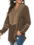 Embroidered Loose Shrimp Skin Shirt for Women_CWTBLL02146
