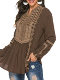 Embroidered Loose Shrimp Skin Shirt for Women_CWTBLL02146