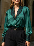 French-style elegant cardigan V-neck shirt for women_CWTBLL02210