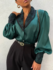 French-style elegant cardigan V-neck shirt for women_CWTBLL02210