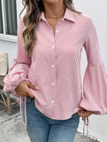 Elegant Striped Office Shirt for Women_CWTBLL02237