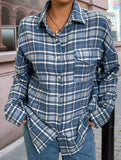 Loose Plaid Lightweight Shirt Jacket_CWTBLL02241