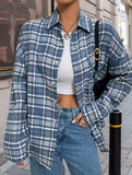 Loose Plaid Lightweight Shirt Jacket_CWTBLL02241