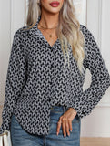 Fashionable geometric print shirt for women_CWTBLL02306