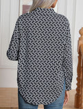 Fashionable geometric print shirt for women_CWTBLL02306