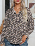 Fashionable geometric print shirt for women_CWTBLL02306