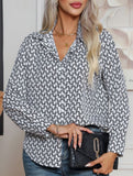 Fashionable geometric print shirt for women_CWTBLL02306