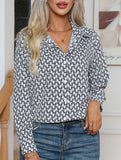 Fashionable geometric print shirt for women_CWTBLL02306