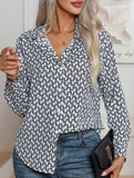Fashionable geometric print shirt for women_CWTBLL02306