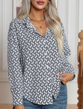 Fashionable geometric print shirt for women_CWTBLL02306