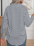 Fashionable geometric print shirt for women_CWTBLL02306