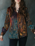 Vintage Floral Print Button Shirt_CWTBLL02329