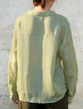 100% Ramie V Neck Lightweight Shirt_CWTBLL02358