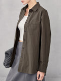 Classic Lapel Long Sleeve Office Shirt_CWTBLL02359