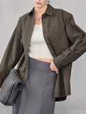 Classic Lapel Long Sleeve Office Shirt_CWTBLL02359
