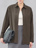 Classic Lapel Long Sleeve Office Shirt_CWTBLL02359