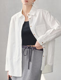 Classic Lapel Long Sleeve Office Shirt_CWTBLL02359