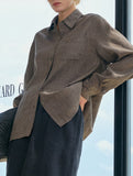 Linen Tencel Loose Fit Office Shirt_CWTBLL02361