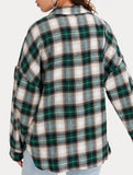 Plaid Loose Fit Long Sleeve Shirt Jacket_CWTBLL02362