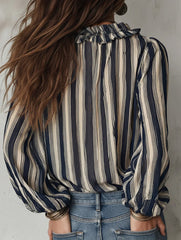 Loose Stripe Long Sleeve Shirt