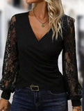 Lace Long Sleeve Blouse ??Elegant Women's Top