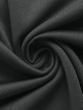 DEEP V-NECK PLEATED SOLID COLOR SIMPLE TOP