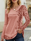 FASHION THREAD PIT PRINTED V-NECK T-SHIRT