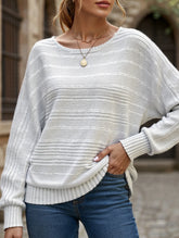 SOLID COLOR CREW NECK PATCHWORK PULLOVER TOP