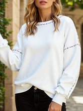 CASUAL STYLE PULLOVER WITH COLOR TRIM HOODIE