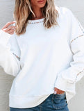 CASUAL STYLE PULLOVER WITH COLOR TRIM HOODIE