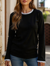 FLARED SLEEVES FAKE TWO ALL-INONE COMMUTER JUMPER