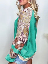 CREW-NECK, LONG-SLEEVED CASUAL PRINT HOODIE