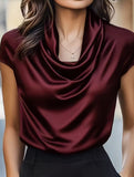 Casual new T-neck draped shirt