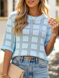 HOLLOW SUN PROTECTION KNITTED SWEATER COVER