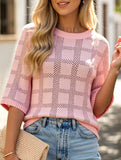 HOLLOW SUN PROTECTION KNITTED SWEATER COVER