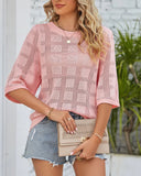 HOLLOW SUN PROTECTION KNITTED SWEATER COVER