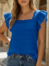 Spring Style Square Neck short sleeves T-shirts