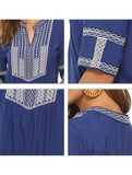 EMBROIDERED SHIRT LOOSE TOP