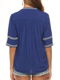 EMBROIDERED SHIRT LOOSE TOP