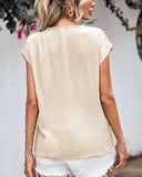 V-Neck Ruffled Loose Casual Shirt ??Effortless Chic for Everyday Wear