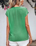 V-Neck Ruffled Loose Casual Shirt ??Effortless Chic for Everyday Wear