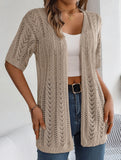 Street Style solid color knit cardigan