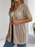 Street Style solid color knit cardigan