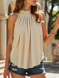 Solid Sleeveless Blouse ??Minimalist Chic for Everyday Style