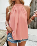 Solid Sleeveless Blouse ??Minimalist Chic for Everyday Style