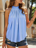Solid Sleeveless Blouse ??Minimalist Chic for Everyday Style