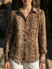 Retro leopard print chiffon blouse_CWTDSL00052