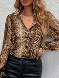 Retro leopard print chiffon blouse_CWTDSL00052